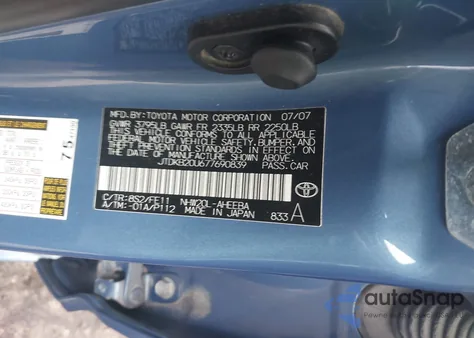 2007 Toyota Prius from USA, damaged, VIN JTDKB20U677690839